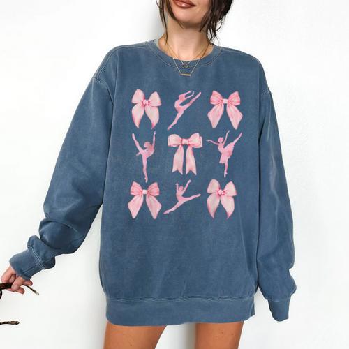 Coquette Bow Ballet Dance Teacher Coquette Women Dancing Comfort Colors Sweatshirt - teacherstshirts.com CA