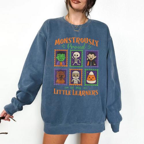 Cute Halloween Teacher Comfort Colors Sweatshirt - teacherstshirts.com