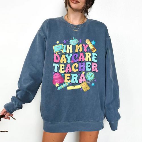 In My Daycare Teacher Era Daycare Provider Kids Comfort Colors Sweatshirt - teacherstshirts.com UK