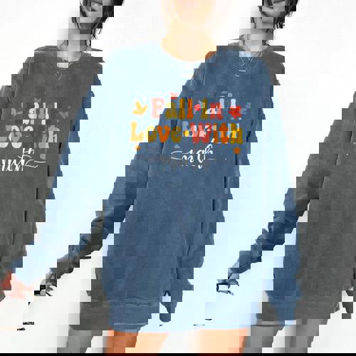 Fall Teacher Fall In Love With Math Math Thanksgiving Comfort Colors Sweatshirt - teacherstshirts.com