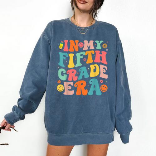 In My Fifth Grade Era 5th Grade Teacher Back To School Comfort Colors Sweatshirt - teacherstshirts.com