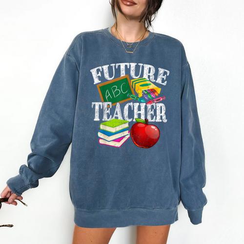 Future Teacher With Canyon And Book Teacher Men Women Girls Kids Comfort Colors Sweatshirt - teacherstshirts.com CA