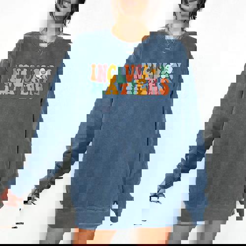 Gnoovy Vintage Inclusion Matters Special Education Teacher Comfort Colors Sweatshirt - teacherstshirts.com