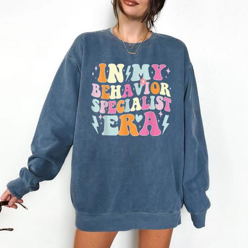 Groovy In My Behavior Specialist Era Behavior Teachers Comfort Colors Sweatshirt - teacherstshirts.com CA