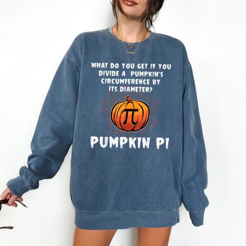 Halloween Pumpkin Pi Math Geometry Teachers Students For Men Women Kids Comfort Colors Sweatshirt - teacherstshirts.com AU
