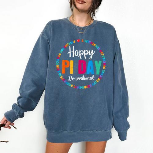 Happy Pi Day Pie Math Coach Teacher Pi Day Lover Nerdy Comfort Colors Sweatshirt - teacherstshirts.com AU