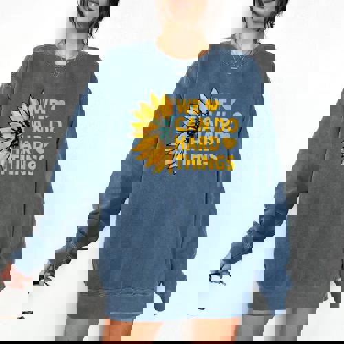 We Can Do Hard Things Kids Teacher Back To School Comfort Colors Sweatshirt - teacherstshirts.com