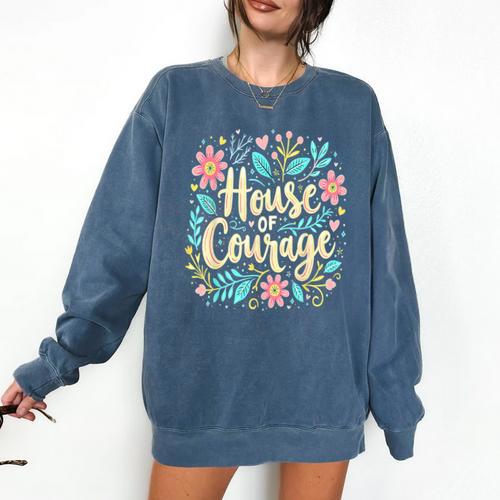 House Of Courage Flowers RCA School Teacher Student Tee Comfort Colors Sweatshirt - teacherstshirts.com AU