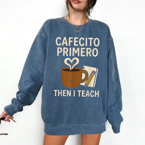 Latina Teacher Bilingual Educator Spanish Heritage Empower Comfort Colors Sweatshirt - teacherstshirts.com