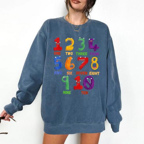 Learning Math Numbers Counting Back To School Teacher For Men Women Girls Kids Comfort Colors Sweatshirt - teacherstshirts.com AU