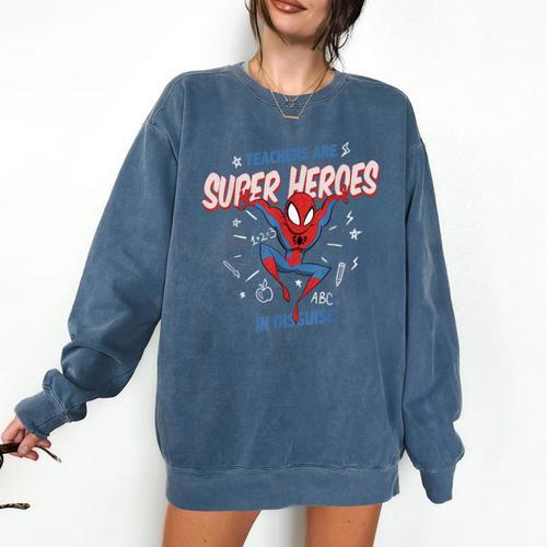 Marvel Spider-Man Teachers Are Super Heroes Comfort Colors Sweatshirt - teacherstshirts.com CA