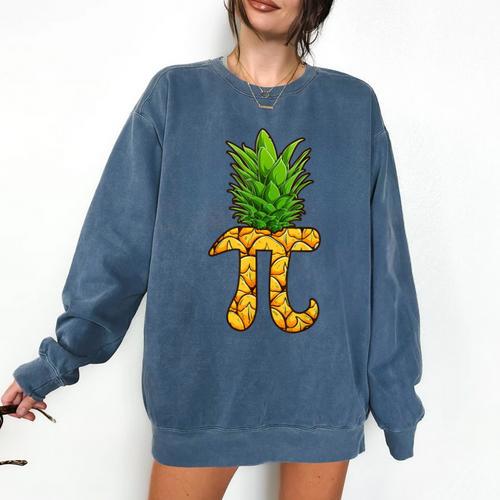Math Teacher Hawaiian Shirts Pineapple Pi Day Symbol Comfort Colors Sweatshirt - teacherstshirts.com AU