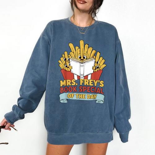 Mrs Frey Book Special Reading Elementary Teacher Comfort Colors Sweatshirt - teacherstshirts.com AU