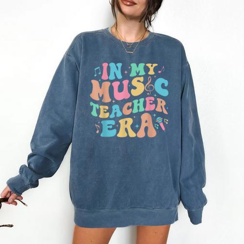 In My Music Teacher Era Back To School Squad Music Teacher Comfort Colors Sweatshirt - teacherstshirts.com AU