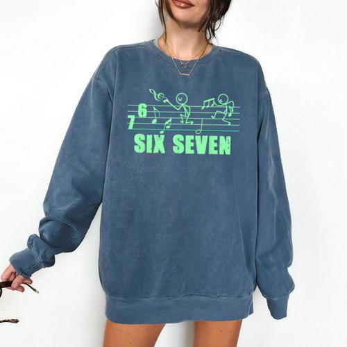 Musical 67 Music Meme Slang Six Seven Music Teacher Comfort Colors Sweatshirt - teacherstshirts.com AU