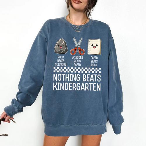 Nothing Beats Kindergarten Back To School Kids Teacher Comfort Colors Sweatshirt - teacherstshirts.com