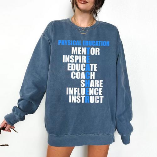 PE Physical Education Teacher For PE Teacher Comfort Colors Sweatshirt - teacherstshirts.com CA