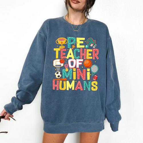 PE Teacher Back To School Physical Education Gym Teachers Comfort Colors Sweatshirt - teacherstshirts.com UK