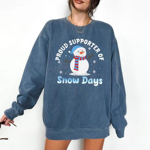 Proud Supporter Of Snow Days Teacher Comfort Colors Sweatshirt - teacherstshirts.com UK