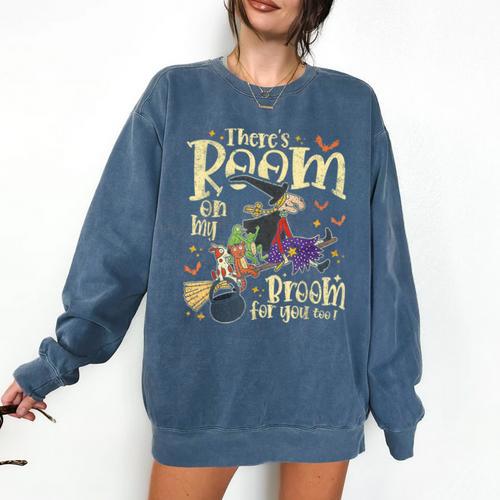 There's Room On My Broom For You Too Teacher Halloween Comfort Colors Sweatshirt - teacherstshirts.com