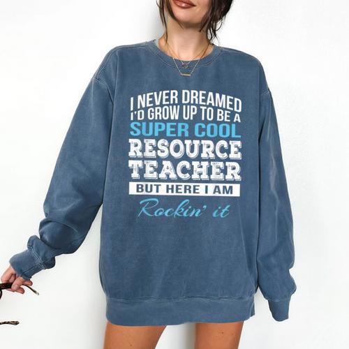 Resource Teacher Tshirt Men Women Comfort Colors Sweatshirt - teacherstshirts.com AU