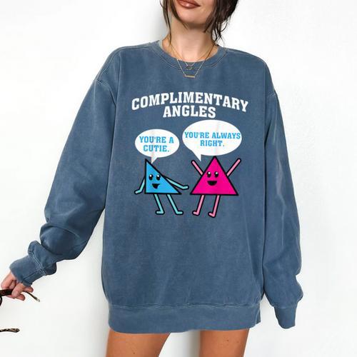 Right Acute Triangle Math Teacher Cool Geometry Comfort Colors Sweatshirt - teacherstshirts.com AU