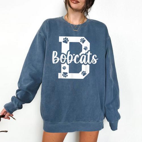 School Spirit Mascot Bobcats Back To School Teacher Student Comfort Colors Sweatshirt - teacherstshirts.com UK