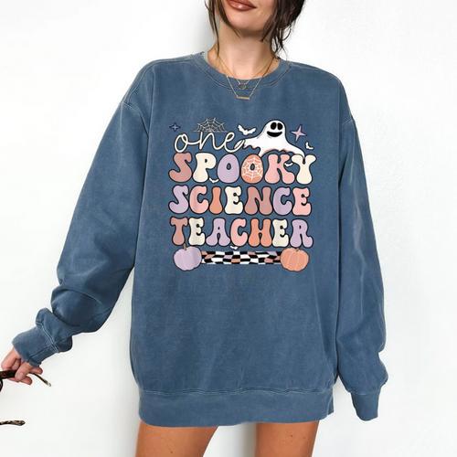 Spooky Science Teacher Halloween Science Teaching For Men Women Comfort Colors Sweatshirt - teacherstshirts.com AU