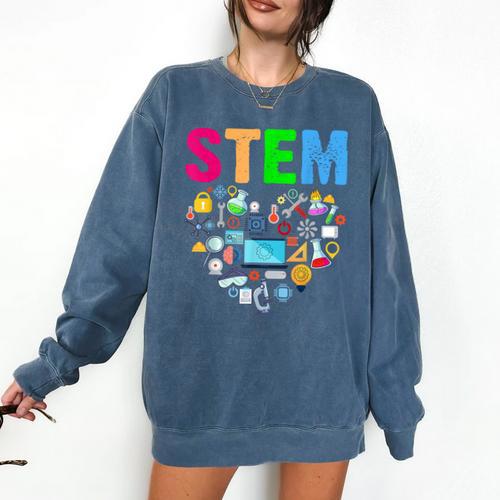 STEM Science Technology Engineering Math Teacher Comfort Colors Sweatshirt - teacherstshirts.com AU