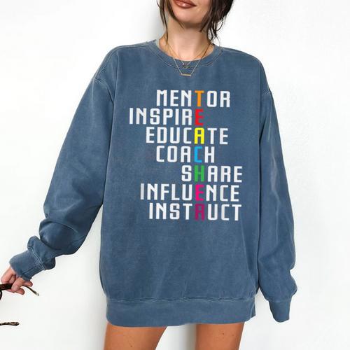 Teacher Inspirational Educator Favorite School Teacher Men Women Girls Kids Comfort Colors Sweatshirt - teacherstshirts.com UK