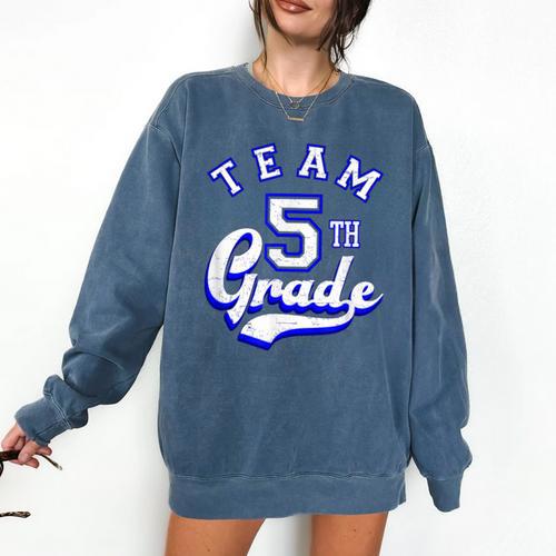 Team 5th Grade Fifth For Teacher Or Students Comfort Colors Sweatshirt - teacherstshirts.com AU