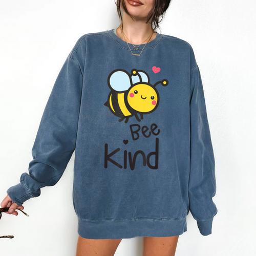 Bee Kind Bumble Bee Anti Bullying Teacher Kindness Matters Comfort Colors Sweatshirt - teacherstshirts.com DE