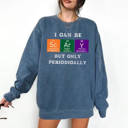 Chemisty Science Teacher Periodic Table Halloween Comfort Colors Sweatshirt - teacherstshirts.com AU