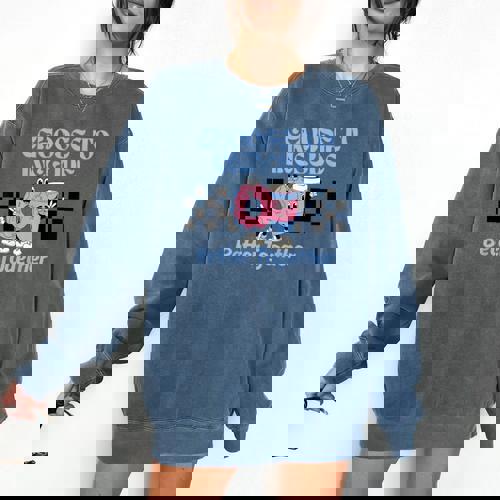 Choose To Include Special Education Teacher Autism Awareness Comfort Colors Sweatshirt - teacherstshirts.com