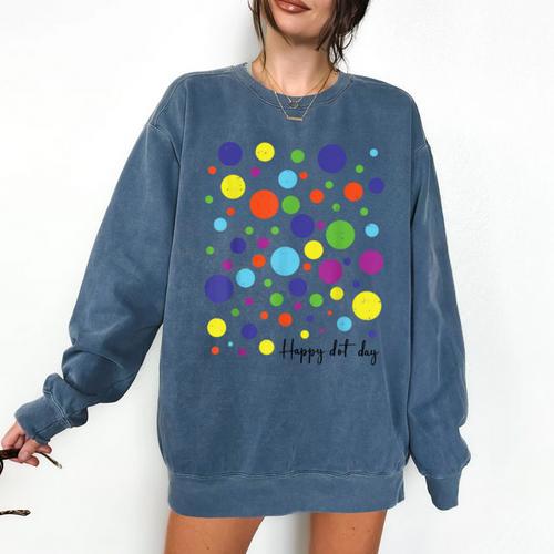 Happy Dot Day 2025 Polka Dot Boys Girls Kids Teacher Dot Day Comfort Colors Sweatshirt - teacherstshirts.com