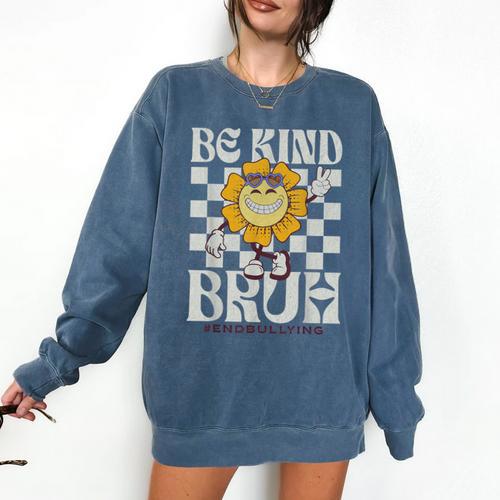 Be Kind Unity Day Orange Anti Bullying For Kids Teachers Comfort Colors Sweatshirt - teacherstshirts.com AU