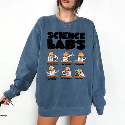 Labrador Retriever Science Labs Dog Lover Teacher Comfort Colors Sweatshirt - teacherstshirts.com AU