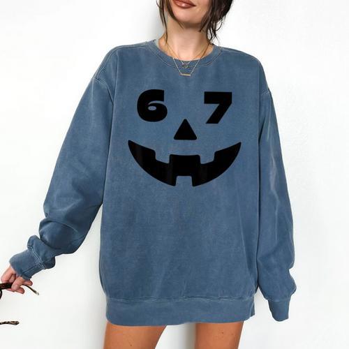Six Seven Halloween Costume For Students Teachers 6 7 Comfort Colors Sweatshirt - teacherstshirts.com AU