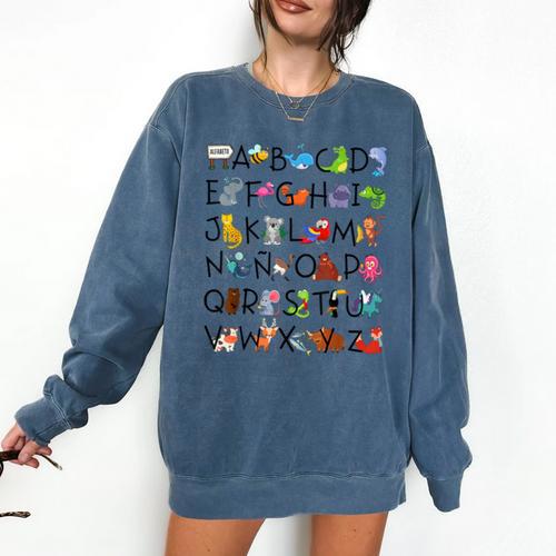 SPANISH ALPHABET MAESTRA SPANISH TEACHER Comfort Colors Sweatshirt - teacherstshirts.com