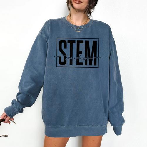 Stem Teacher Science Technology Engineering Math Teachers Comfort Colors Sweatshirt - teacherstshirts.com AU