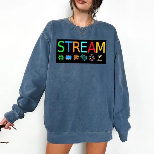 Stream Technology Robotics Shirt For Teachers And Students Premium Tri-Blend Comfort Colors Sweatshirt - teacherstshirts.com UK