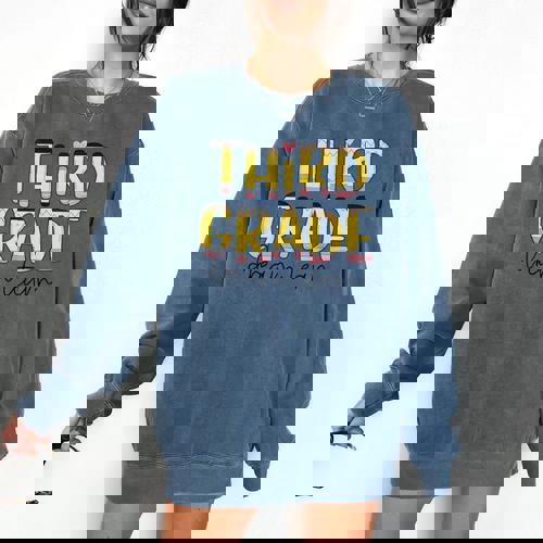 Third Grade Dream Team 3rd Grade Teacher Back To School Kids Comfort Colors Sweatshirt - teacherstshirts.com