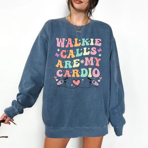 Walkie Calls Are My Cardio Special Education Teacher School Comfort Colors Sweatshirt - teacherstshirts.com CA