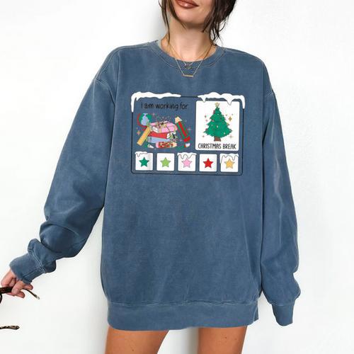 I Am Working For Christmas Break Special Education Teacher Comfort Colors Sweatshirt - teacherstshirts.com UK