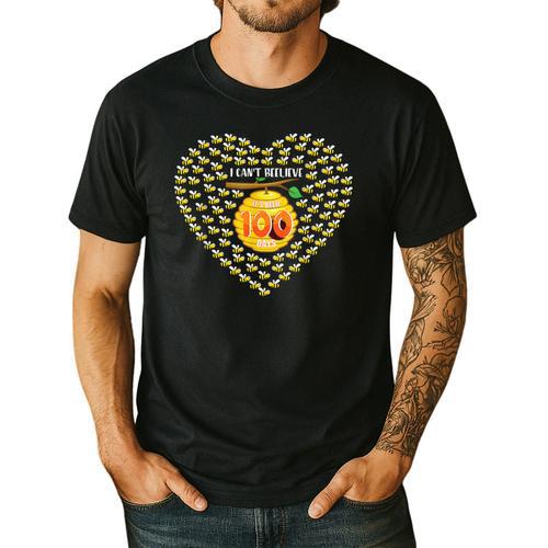 100 Days Of School Bee Hive Tree Hearts Teachers Student Kid Men's Casual T-Shirt - teacherstshirts.com CA