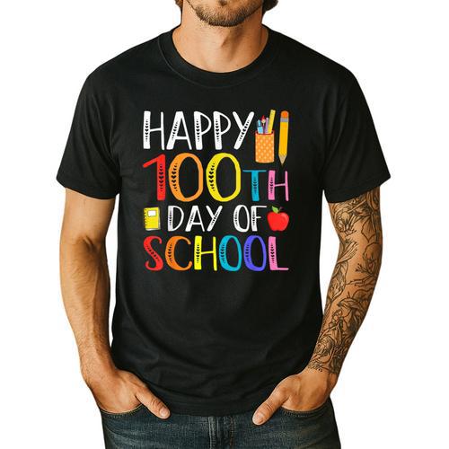 100 Days Of School Teacher And Student Men's Casual T-Shirt - teacherstshirts.com UK