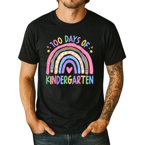 100th Day Of Kindergarten Teacher Kids 100 Days Smarter Men's Casual T-Shirt - teacherstshirts.com