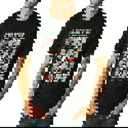 12 Days Of Art Teacher Christmas Artists Painter Educational Men&#x27;s Casual T-Shirt - teacherstshirts.com