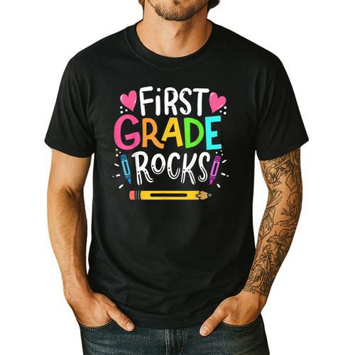 1st Grade Teacher Men's Casual T-Shirt - teacherstshirts.com