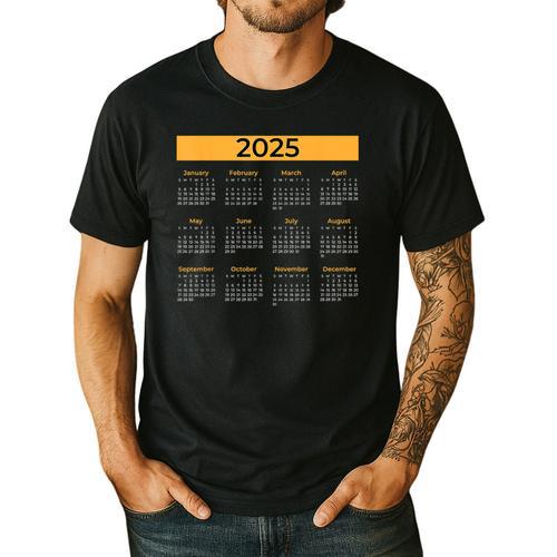 2025 Calendar For Planners Teachers Offices Months Men's Casual T-Shirt - teacherstshirts.com AU